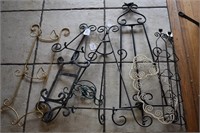Lot Metal Plate/Cup Stands/ Hanging Sconces