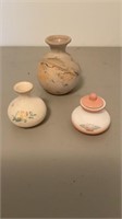 Vintage 5" Nemadj Pottery Vase with Extras