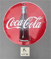 Metal Round Coca-Cola Sign