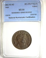 286-310 AD Maximianus Genius Reverse NNC MS64