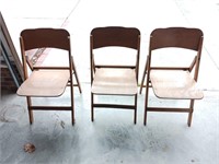 4 Wooden Folding Chairs