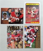 4 Jerry Rice Cards Topps Skybox Select