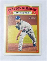 2021 Clayton Kershaw in Action Topps Heritage 1972