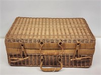 Vintage Woven Suitcase