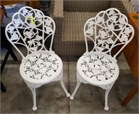 PAIR OF VINTAGE IRON IVY CHAIRS