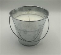 TrueLiving Outdoors SILVER Citronella BucketCandle