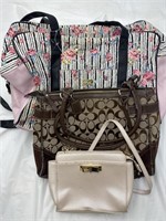 Lot of 3 Bags, Coach/Betsey Johnson/Charles Keith