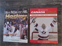 2 Hockey Trade Paperback Books Canada Gold NHL