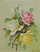 Leonard Woodruff "Three Roses" O/C