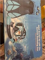 Adult snorkel set with fins summer snorkeling