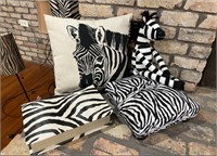 Zebra Lot, Toss Pillow, Faux Book, Foot Stool,