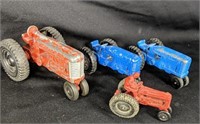 4 Vintage Hubley Tractors