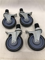 5IN CASTER WHEELS WITH BRAKES 4PCS