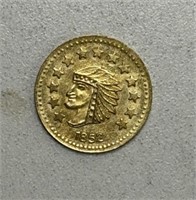 1852 1/2 CALIFORNIA GOLD COIN