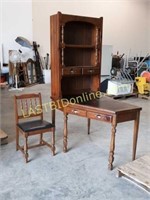 3 - Piece Desk with Hutch & Chair