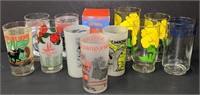 Flat of Various Glass Drinking Tumblers Including
