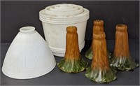Flat of Glass Lamp Shades including 6"
