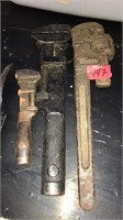 3 ANTIQUE ADJUSTABLE WRENCHES