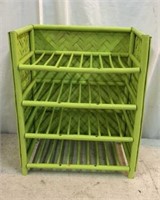 Green Wicker Weave Mini Shelf Q11C