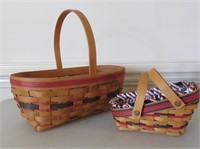1994 & 1996 Longaberger Baskets With July 4th