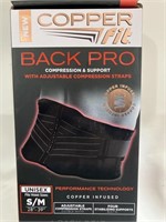 $25.00 Copper Fit Back Pro Back support size S/M
