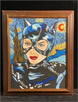 Original Painting of Catwoman by Tattoo Bruce