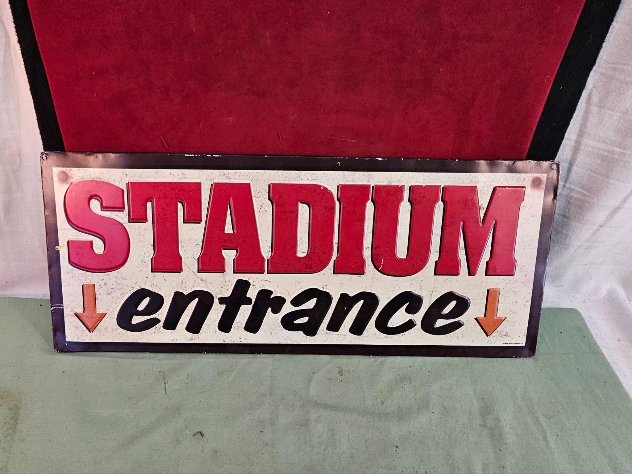 METAL STADIUM ENTRANCE SIGN