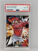 2018 Topps Fire Shohei Ohtani RC 150 PSA 8