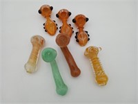 Assorted Medium Glass Handpipes Pipes Sherlocks