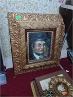 Oil Painting of Man in Gilt Frame