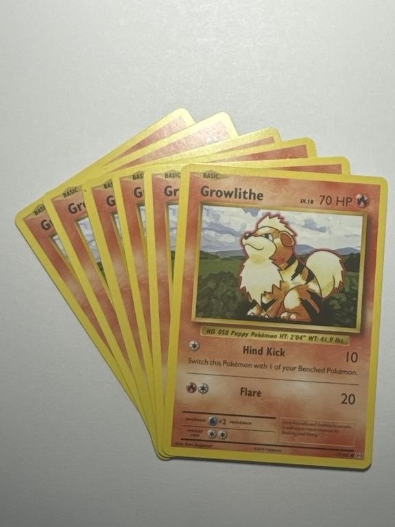 6 Pokémon TCG Growlithes XY Evolutions 17/108!