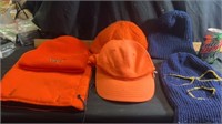 Hunter orange hats & navy stocking caps