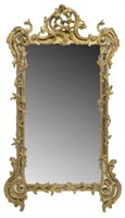 FRENCH LOUIS XV STYLE GILTWOOD CARVED MIRROR