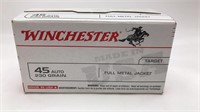 Winchester 45 Auto 230gr FMJ 50 Rounds