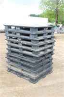 (10) 4-Way Plastic Pallets, 40"x48"