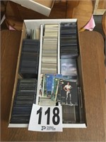 Box of Football Cards & Empty Sleeves