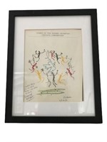 Signed and Framed 23rd Olympics Opening Ceremonies