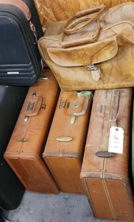 Vintage Samsonite Hard Shell Suitcases Qty 3