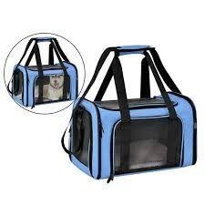 Blue Pet Carrier Bag - Includes Bedding