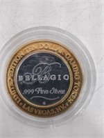 Bellagio Las Vegas silver $10 gaming token