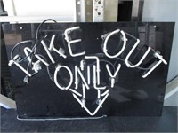 Take Out Only Sign (32" x 20")