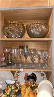 Punch bowls and misc  Stemware