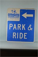 Dallas Cowboys  Park & Ride Metal Sign