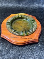 CEDAR AND GREEN ASHTRAY