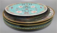 119 Lot of 5 Asian Style Plates 7-9 inches