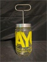 Vintage Glass/Stainless Style Mayo Jar Marked "May
