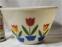 Fire king Tulip print bowl, Johnny Hart BC bowls