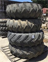 Set of (4) Tractor Tires and Rims