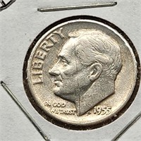 1955-D Roosevelt Dime