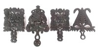 (4) Cast Iron Sad Iron Trivets